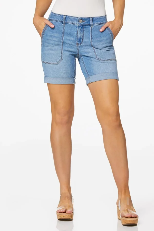 Clearance Stretch Pocket Denim Shorts Women Shorts