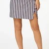 Discount Stripe Bengaline Shorts Women Shorts