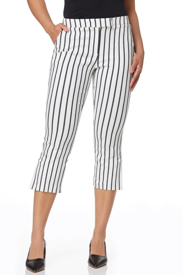Shop Striped Bengaline Cropped Pants Women Cropped Pants