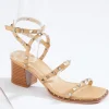 Cheap Stud Strap Heeled Sandals Women Heels
