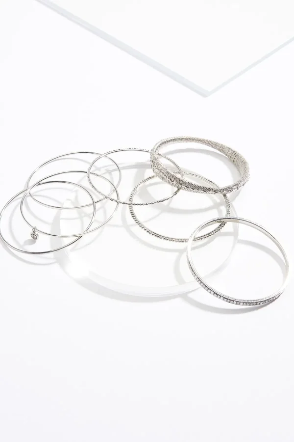 Sale Textured Bangle Set Women Bracelets