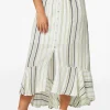 Outlet Textured Stripe Maxi Skirt Women Skirts