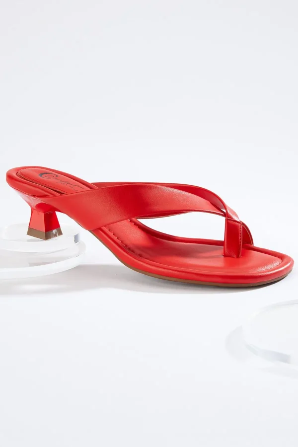 Discount Toe Loop Kitten Heel Sandals Women Heels