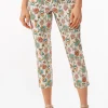 Flash Sale Tropical Floral Cropped Pants Women Cropped Pants