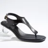 Hot Tstrap Lucite Heeled Sandals Women Heels