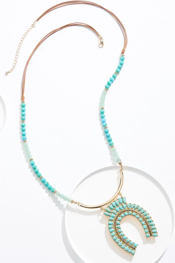 Outlet Western Horn Cord Necklace Women Necklaces