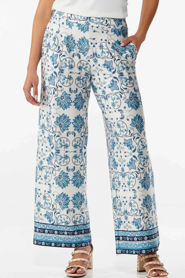 Best Sale Wide Leg Paisley Pants Women Pants