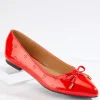 Online Wide Width Cutout Patent Bow Flats Women Wide Width