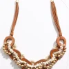 Online Wood Bead Link Necklace Women Necklaces