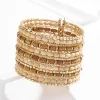 Cheap Wood Beaded Cuff Bracelet Women Bracelets