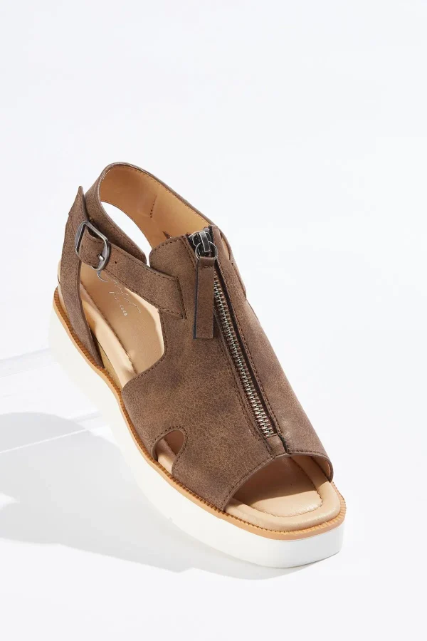 Discount Zip Front Flatform Wedges Women Wedges